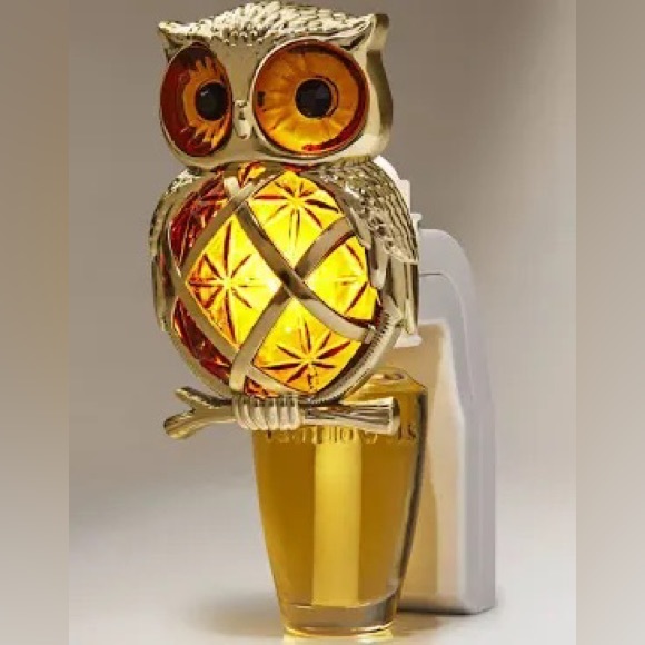 Bath & Body Works Fall Fiber Optic Owl Nightlight Wallflower Fragrance Plug - Picture 10 of 11